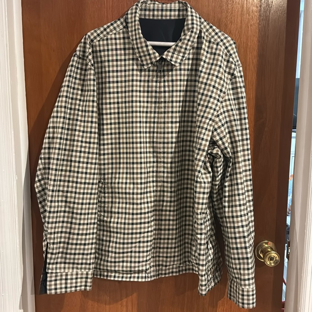 Aquascutum jacket in Reversible Stone Checked Lined 2XL